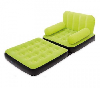 کاناپه بادی تخت خواب شو یک نفره سبز رنگ
