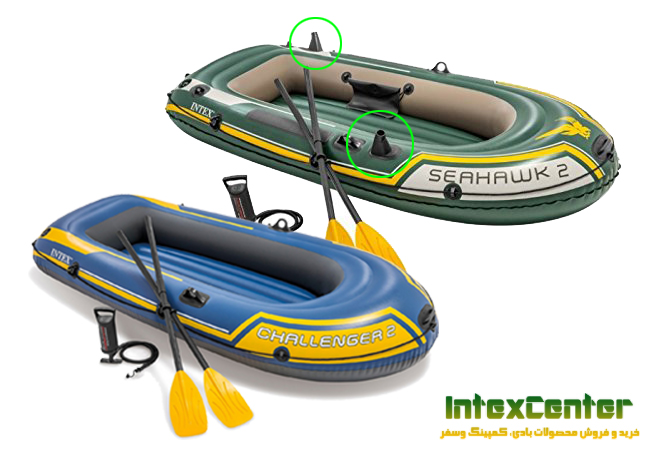 تفاوت بین 2 مدل قایق بادی دو نفره سیهاوک و چلنجر شرکت اینتکس